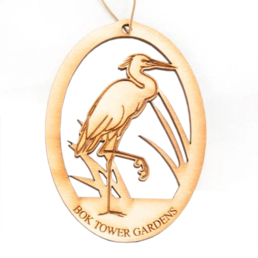 Wood Ornament Egret