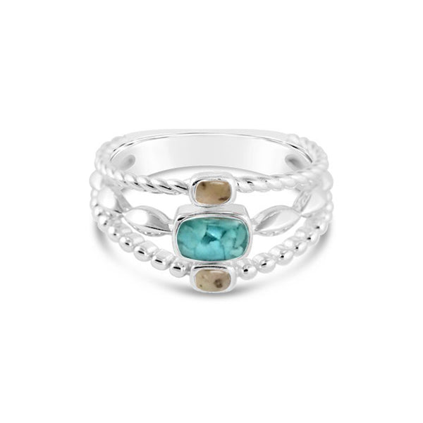 Boho Stack Ring with Turquoise