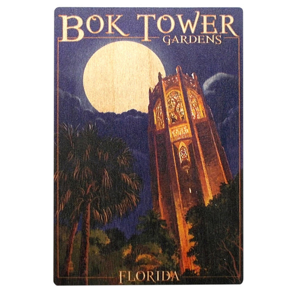 Wooden Postcard - Nighttime Singing Tower