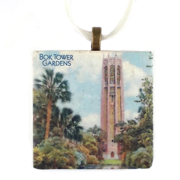 Marble Ornament with Antique Bok Tower image